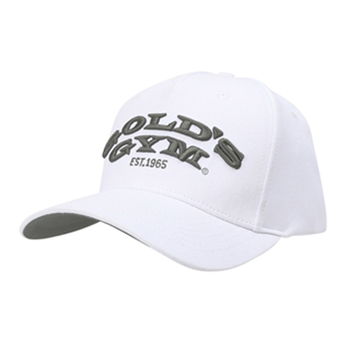 Golds Gym Text Curved Peak Cap White Onesize