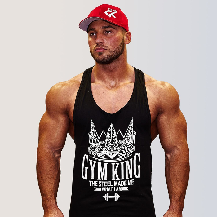 Gym King Stringer Tank Top Schwarz M