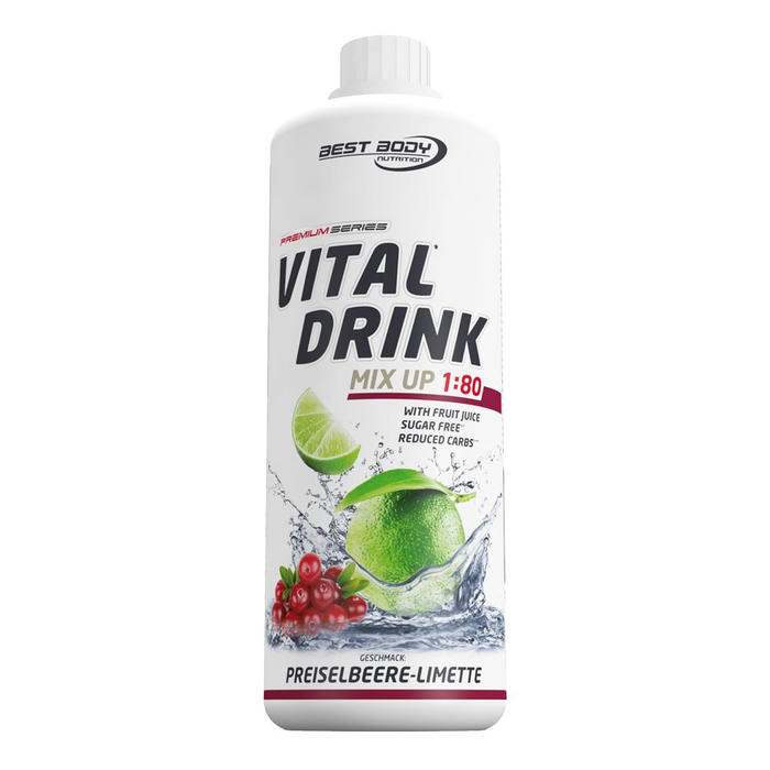 Best Body Vital Drink 1000ml Flasche Mineraldrink Preiselbeere-Limette