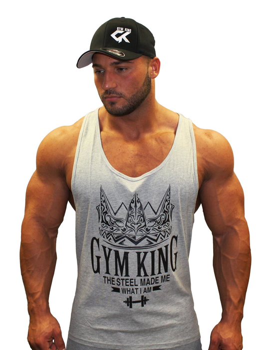Gym King Stringer Tank Top Bodybuilding Tank XXL Grau