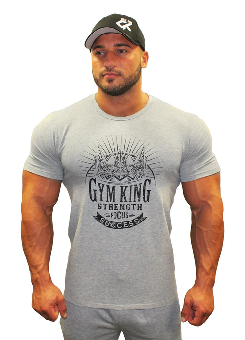 Gym King Fitted Stretch Tee Grey M