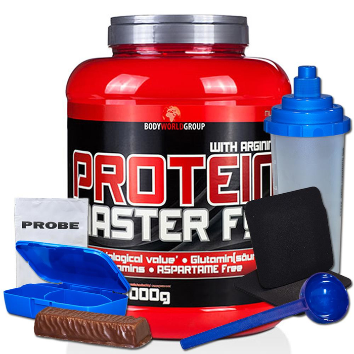 Bodyworldgroup Muscle Line Protein Master F90 3000g Dose + Bonus Chocolate Deluxe Dosierlffel