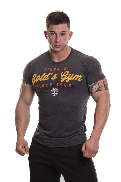 Golds Gym Printed Vintage Style T-Shirt L
