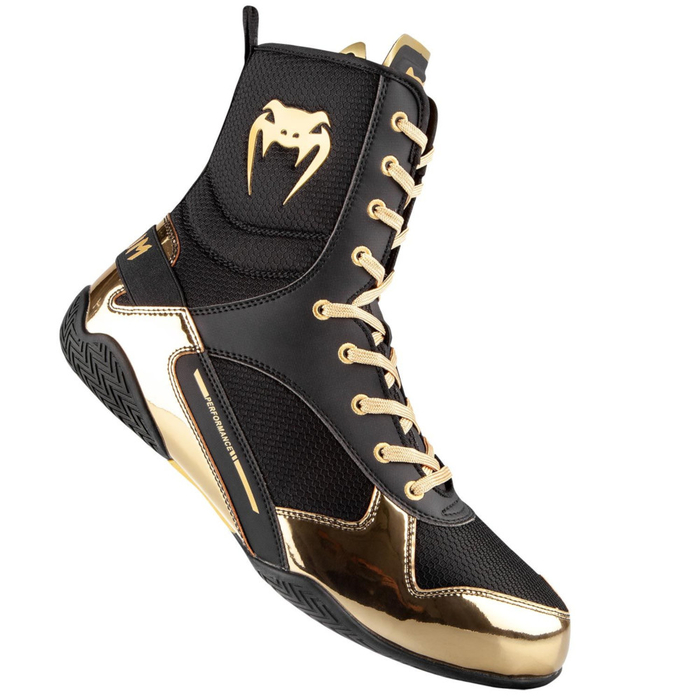 Venum Elite Boxing Shoes Boxstiefel Schwarz-Gold 47 (US 12,5)