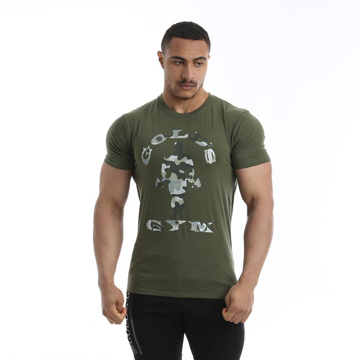 Golds Gym Camo Joe Printed T-Shirt Army xxl