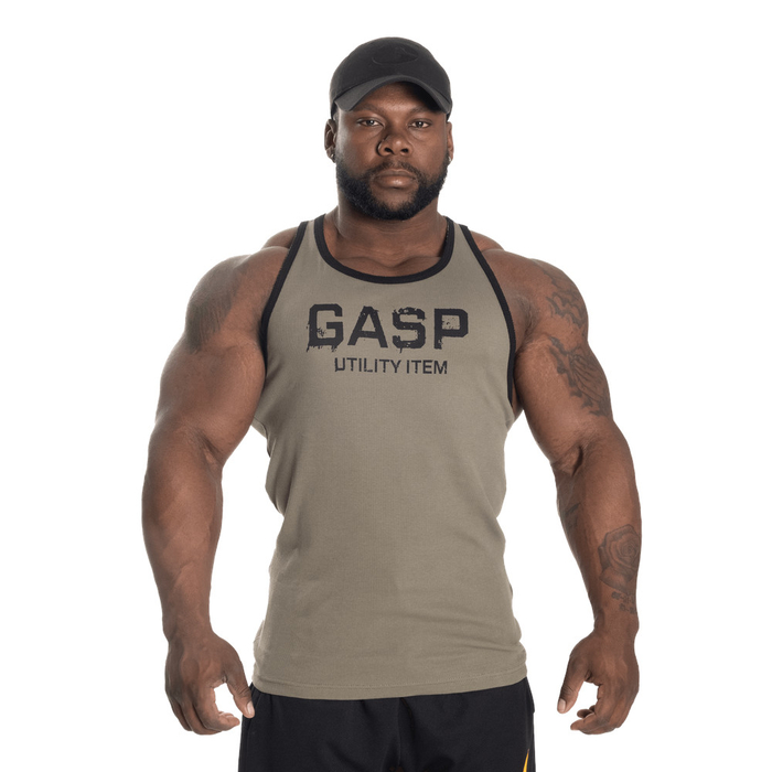 GASP Ribbed T-Back Washed Green XXL