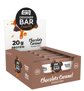 (MHD04/24) ESN Designer Bar Crunchy 12 x 60g Riegel Kiste