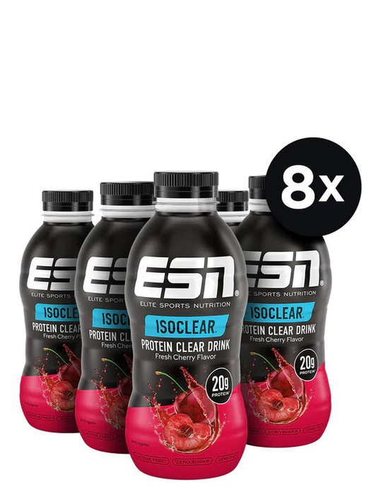 ESN Isoclear Protein Clear Drink RTD 8 x 500ml Flasche Fresh Cherry